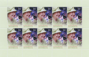 Image showing Queen Elizabeth Stamp