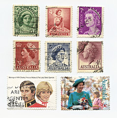 Image showing Queen Elizabeth Stamps