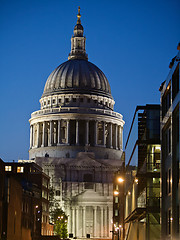 Image showing St Paul's Church at night