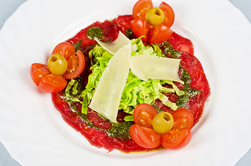 Image showing Meat carpaccio