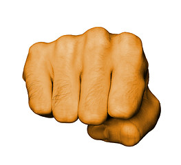 Image showing Fist of a man punching