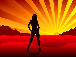 Image showing sunset stripper