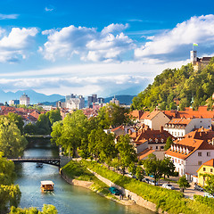 Image showing Panorama of Ljubljana, Slovenia, Europe.