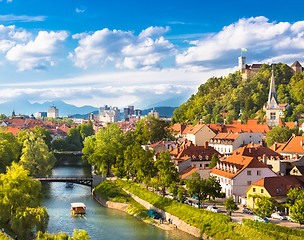 Image showing Panorama of Ljubljana, Slovenia, Europe.