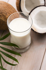 Image showing coconut fruit with coco milk