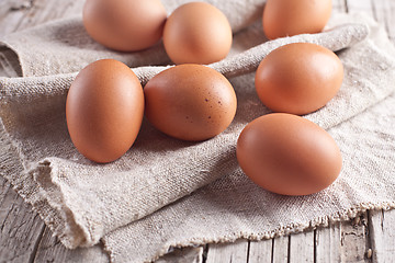 Image showing fresh brown eggs