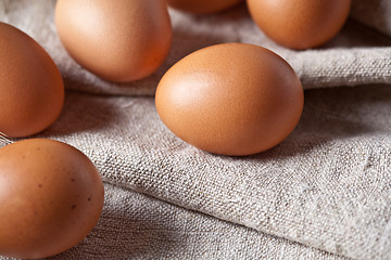 Image showing fresh brown eggs