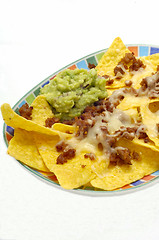 Image showing Nachos and avocado dip
