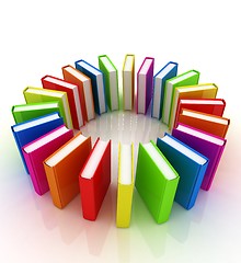 Image showing colorful real books