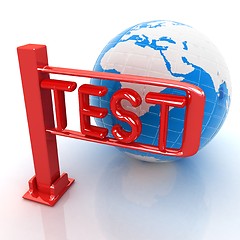 Image showing Global test with erth and turnstile 