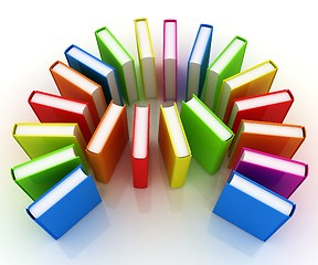 Image showing colorful real books