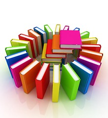 Image showing Colorful books 