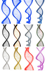 Image showing Set of DNA structure model