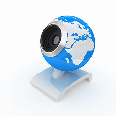 Image showing Web-cam for earth.Global on line concept