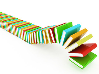 Image showing colorful real books