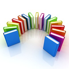 Image showing colorful real books