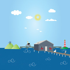 Image showing Home in Sea