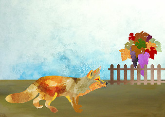 Image showing The Fox and the Vineyard