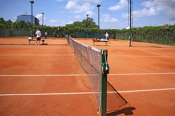 Image showing Tennis courts