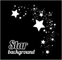 Image showing Star background vector illustration on black