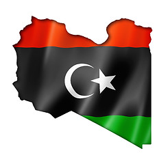 Image showing Libyan flag map