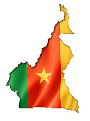 Image showing Cameroon flag map