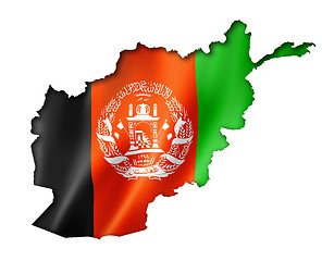 Image showing Afghan flag map