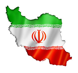 Image showing Iranian flag map