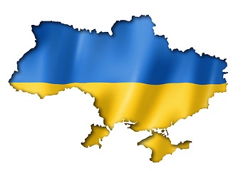 Image showing Ukrainian flag map