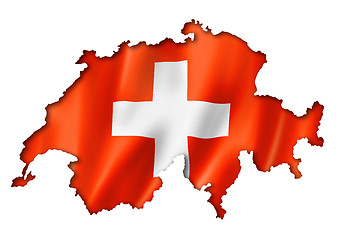 Image showing Swiss flag map