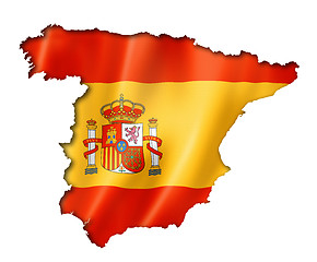 Image showing Spanish flag map