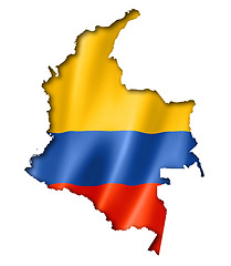 Image showing Colombian flag map