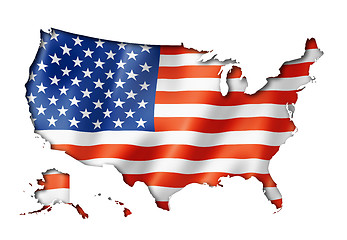 Image showing United States flag map