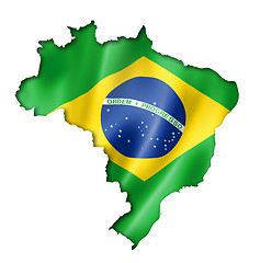 Image showing Brazilian flag map