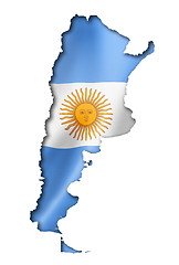 Image showing Argentinian flag map