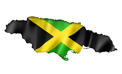 Image showing Jamaican flag map