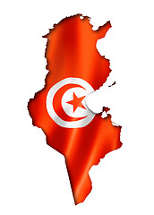 Image showing Tunisian flag map