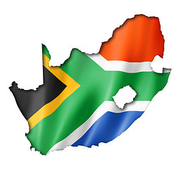 Image showing South African flag map