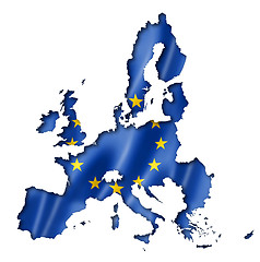 Image showing European union flag map