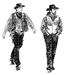 Image showing two cowboys