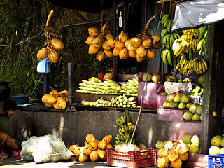 Image showing Fruit stand at the roadside