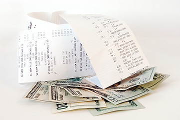 Image showing Money and Receipts