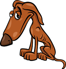 Image showing poor hungry dog cartoon illustration