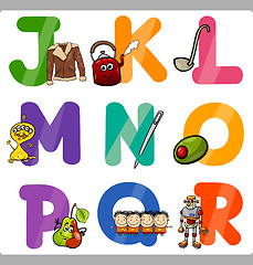 Image showing Education Cartoon Alphabet Letters for Kids