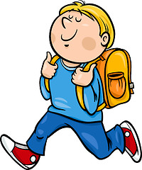 Image showing boy grade student cartoon illustration