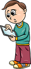 Image showing grade school boy cartoon illustration