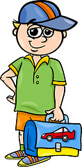 Image showing grade school student cartoon illustration