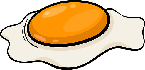 Image showing poached egg cartoon illustration