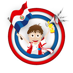 Image showing Paraguay Soccer Fan Flag Cartoon