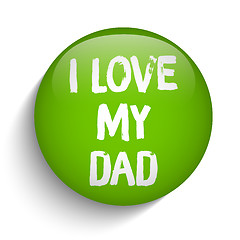 Image showing Happy Fathers Day Green Icon Button